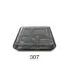 Black PP bento box with clear lids disposable takeout food container 100 pack