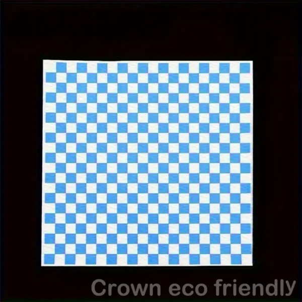 12″ x 12″ Blue Check Deli Sandwich Wrap 5000/Case