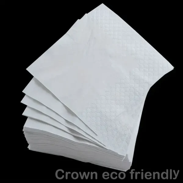 Lunch Napkins, 1-Ply, 12" x 12", White, 6000/Carton