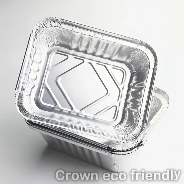 1 lb. Oblong Foil Take-Out Container - 1000/Case