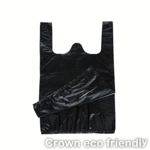 black HD plastic t-shirt bags
