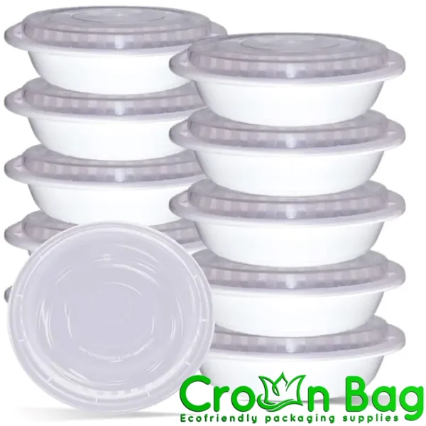 38 oz White Microwaveable Container