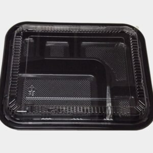 black bento box with lid