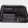 Black PP Take Out Bento Box TZ-306 10.4x8.1 disposable microwaveable 200 pack