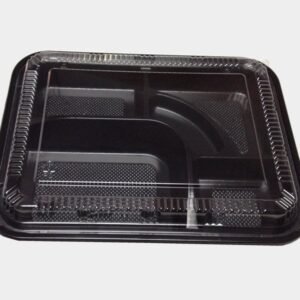 Black PP Take Out Bento Box TZ-306 10.4x8.1 disposable microwaveable 200 pack