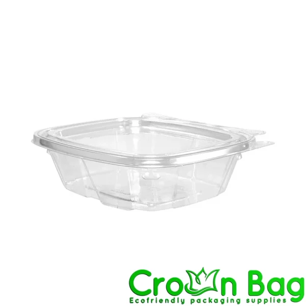 48 oz PET Clear Hinged Safe-T-Fresh Salad Container| 200(case)