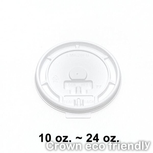 Hot Cup White Plastic Tab Lid - 1000/Case