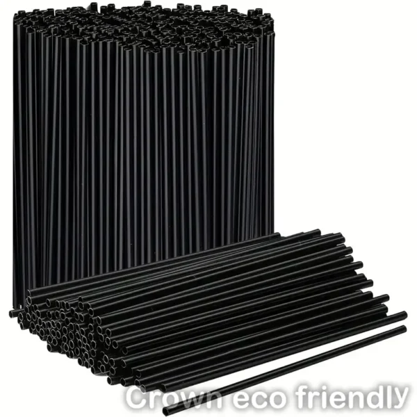 Single-Tube Stir-Straws - 5 1/4", Black, 500, PK /10. Ctn