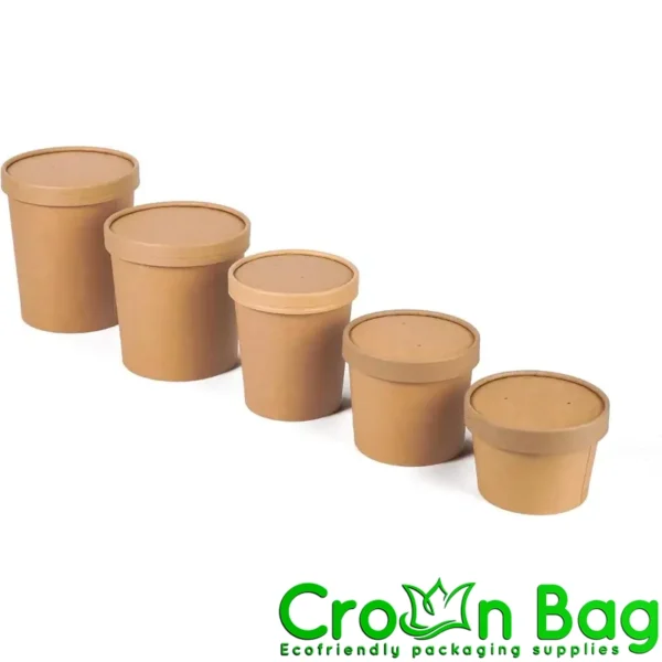 12 oz. Paper Food Containers with Vented Lids, 250/Case
