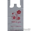 white flower plastic t-shirt bags